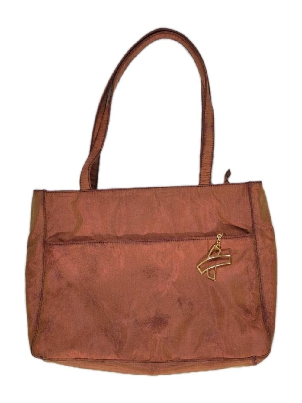 Paloma Picasso Vintage Orange Silk Shoulder Tote‎ Bag